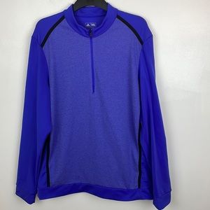 Women’s Adidas 1/4 front zip pull over Top Size Large Color Deep Purple/Purple